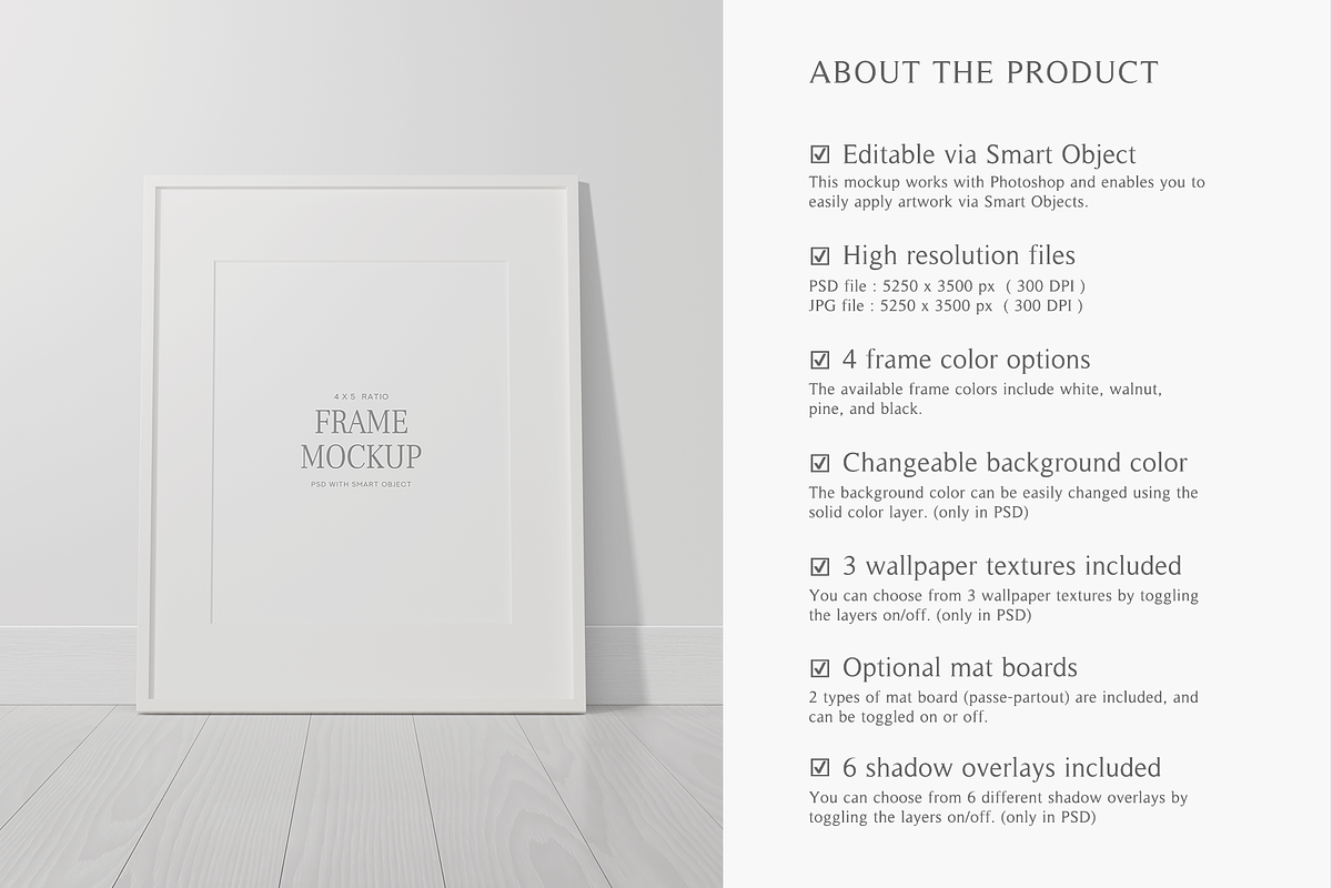 4x5 Frame Mockup Portrait, a Household Mockup by Lelu Art Design (Photo 6 of 11)