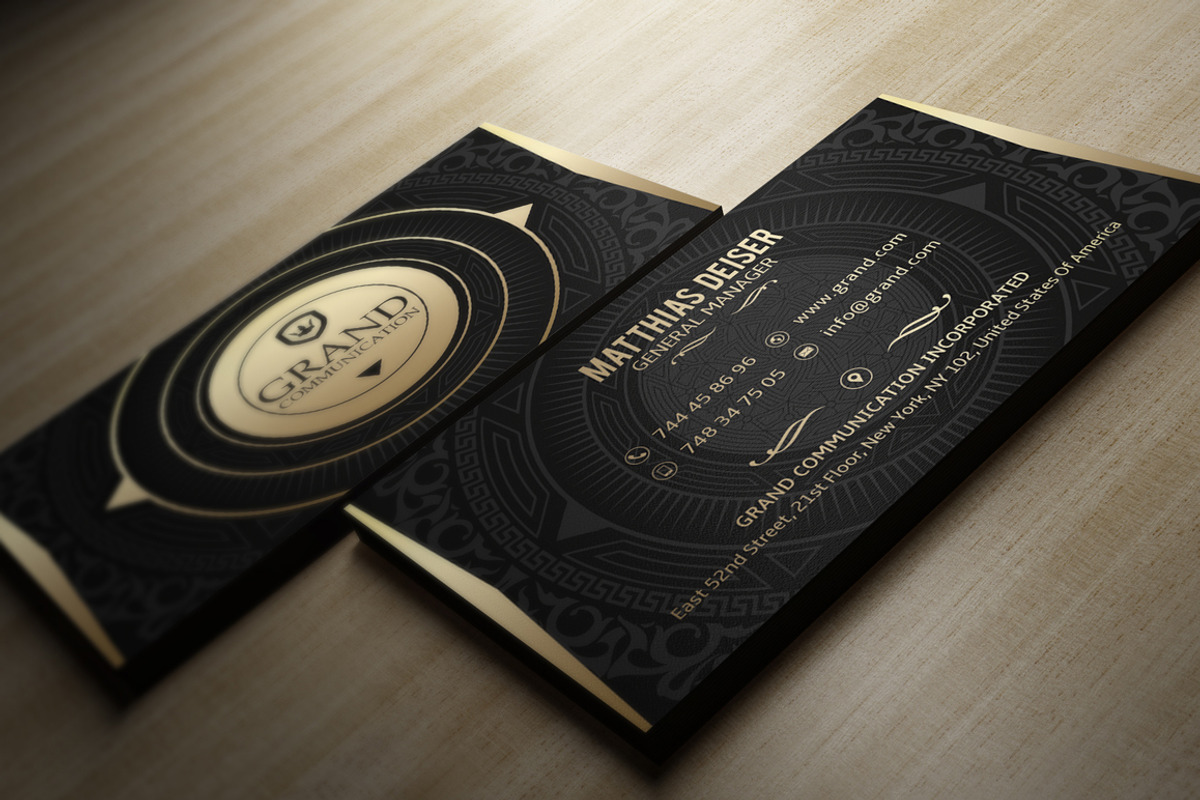 Gold And Black Business Card, a Business Card Template by Marvel (Photo 3 of 3)