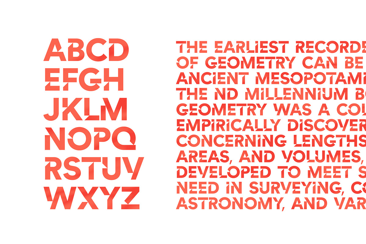 Angled Headline Font, a Sans Serif Font by artyway (Photo 2 of 10)