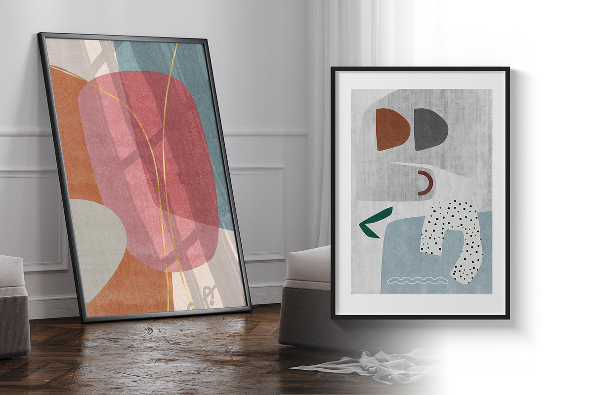 abstract geometric artwork prints, a Decorative Illustration by Muzi pear studio (Photo 6 of 10)