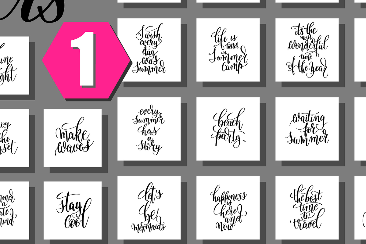 set of 100 positive summer quote, a Card Template by karakotsya (Photo 5 of 5)