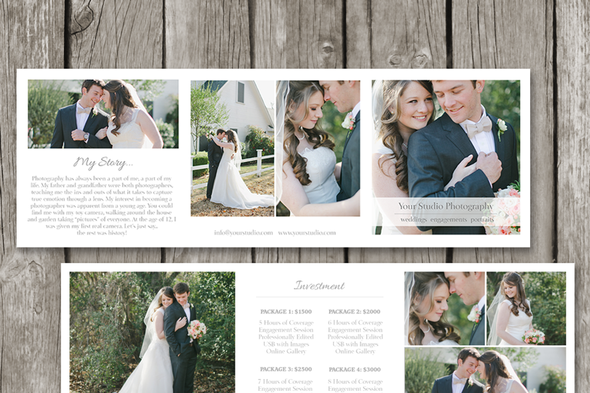 Photography Trifold Price Guide, a Brochure Template by Stillbrook Designs