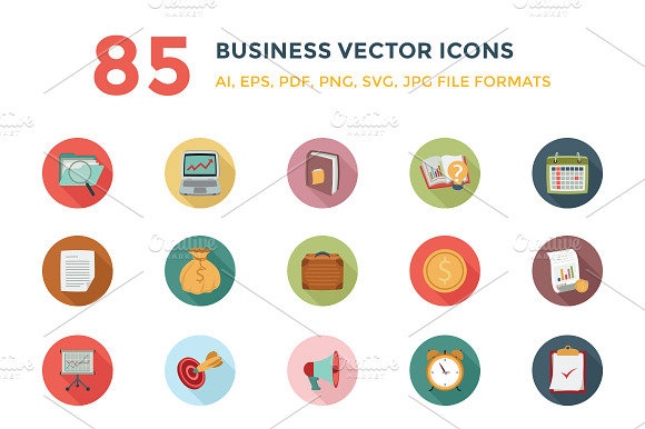 85 Business Vector Icons