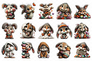 Baby Bunny Easter Spring Clipart, an Illustration by cherrydesign (Thumbnail 3 of 4)
