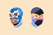Mexican lucha libre wrestlers set, a Person Illustration by PaperTrident (Thumbnail 5 of 6)