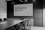 Meeting Room Screen Mockup Template, a Product Mockup by graphypix (Thumbnail 4 of 4)