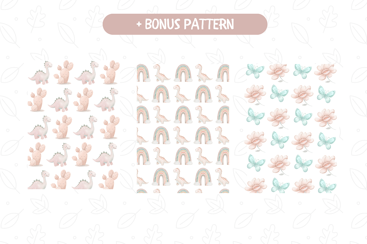 Dino Girl Party Clipart, an Illustration by TatiMockup (Photo 3 of 4)