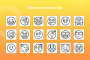 Emoticon Icons Set - Line, an Outline Icon by Kmg Design (Thumbnail 2 of 3)