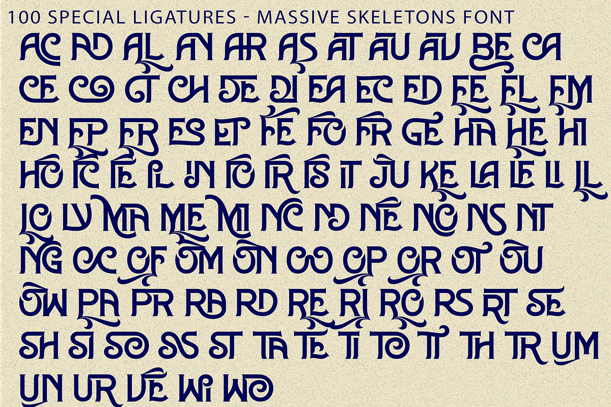 MASSIVE SKELETONS - VINTAGE FONT, a Serif Font by 177Studio (Photo 8 of 8)