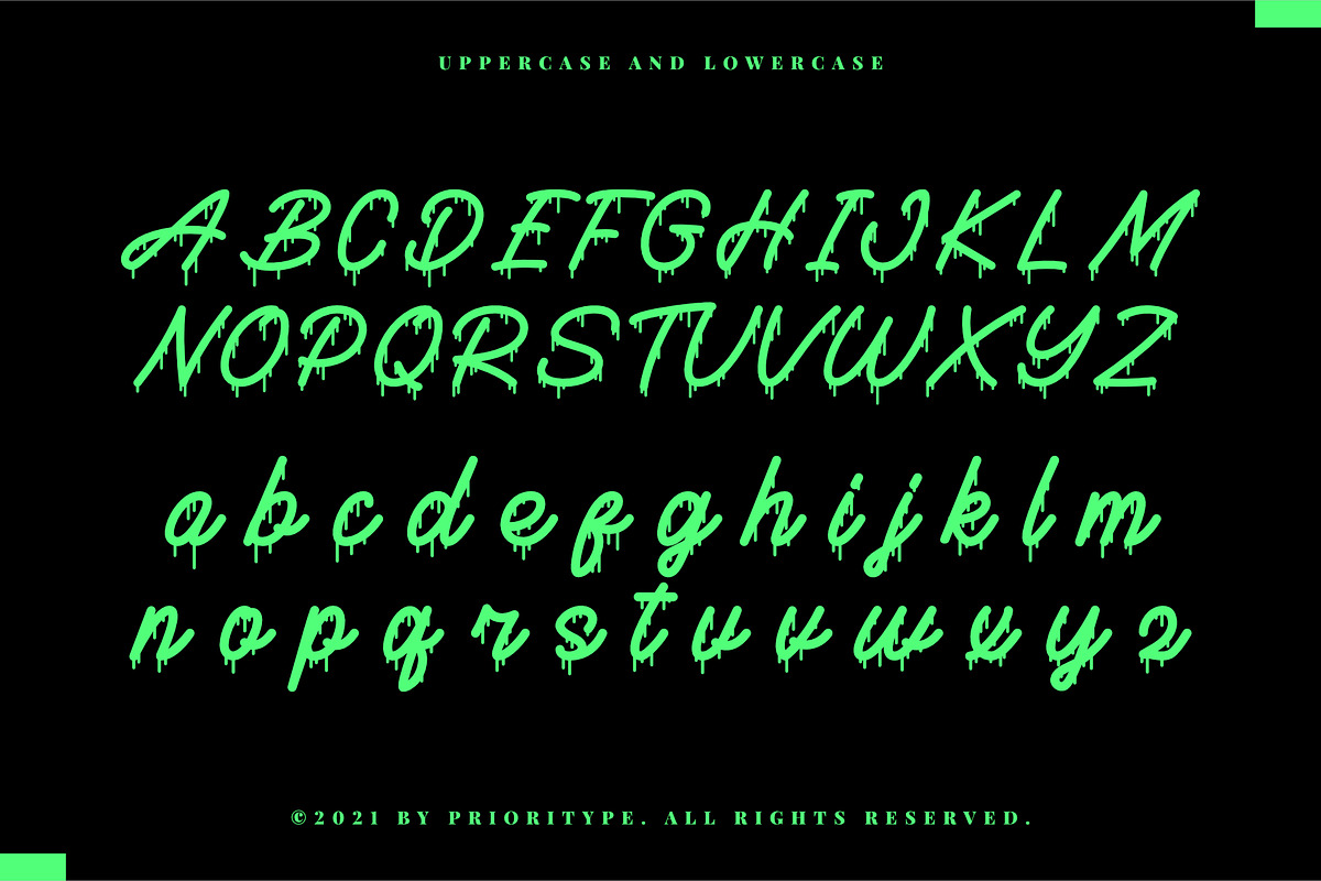Onedrips - Graffiti Script Fonts, a Script Font by Prioritype Co (Photo 9 of 14)