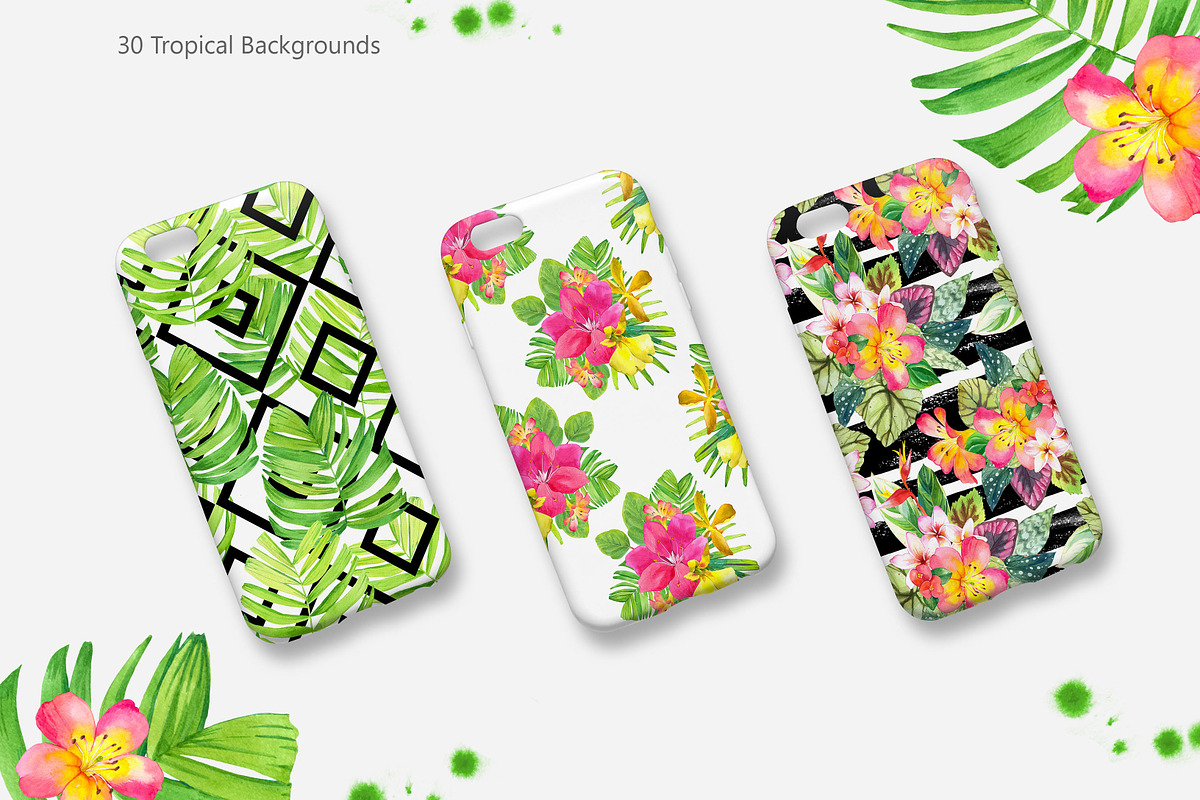 Tropical Flower Set, an Illustration by Mona Monash (Photo 6 of 12)