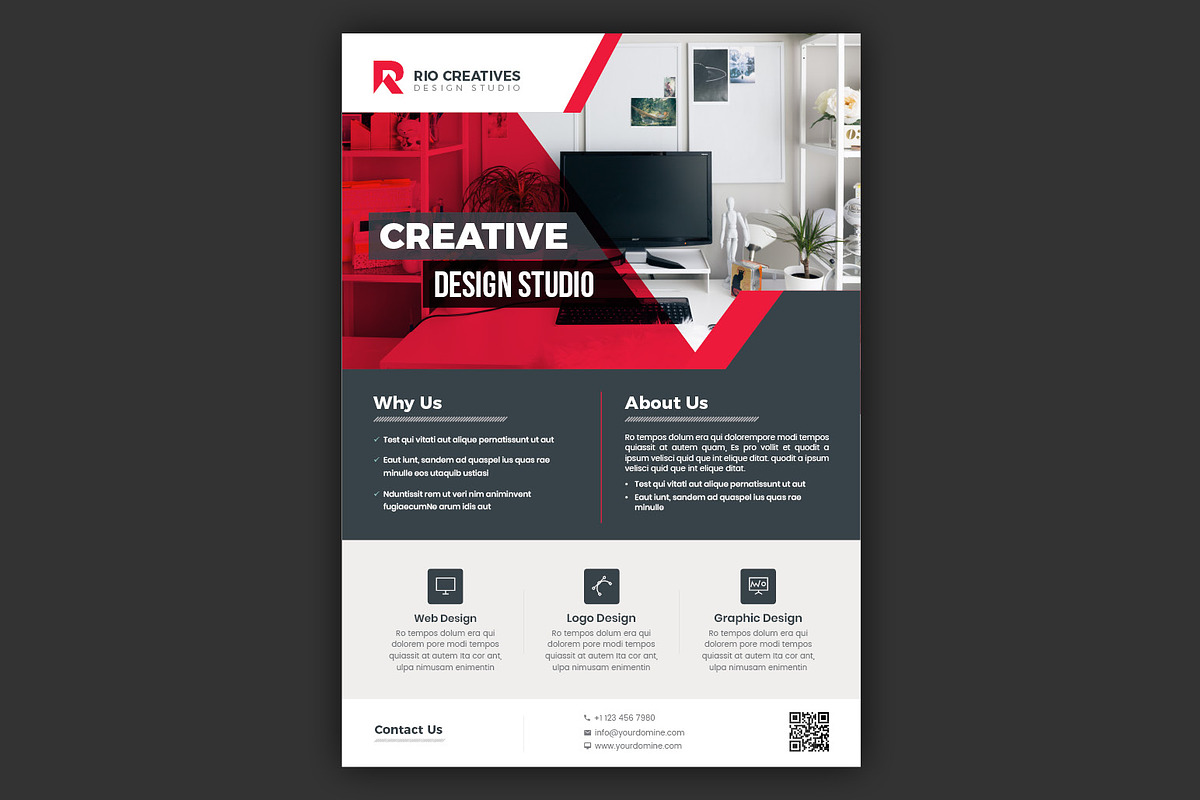 Business Flyer Template InDesign, a Flyer Template by Advaita Printables (Photo 3 of 4)