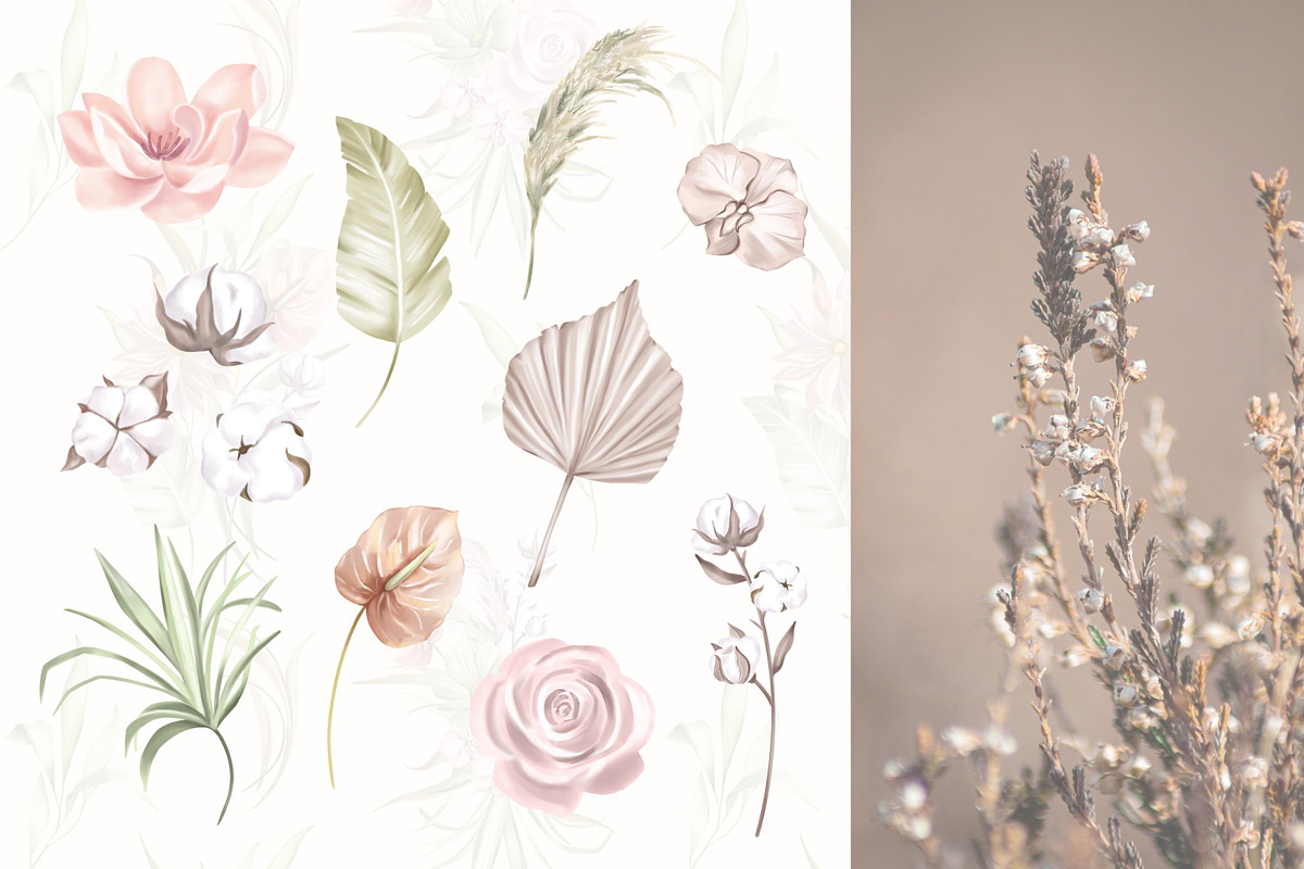 Boho Tropical Floral, a Decorative Illustration by Rachel Art Studio (Photo 6 of 9)