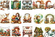 Green Autumn Clipart, an Illustration by Designking (Thumbnail 3 of 5)