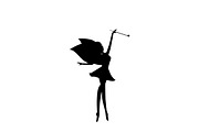 Fairies Silhouette Vector Set, an Illustration by Svetlana Voloshina (Thumbnail 2 of 13)