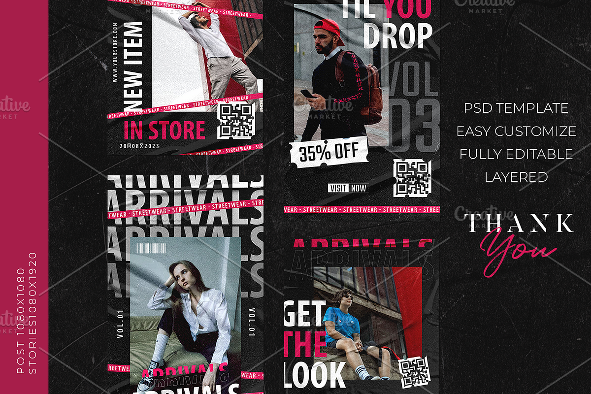 Fashion Instagram Template - Grantex, a Social Media Template by Gibcreat (Photo 4 of 4)