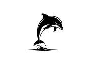 Dolphin Jumping Silhouette Vector bu, an Illustration by Designs_River (Thumbnail 21 of 48)