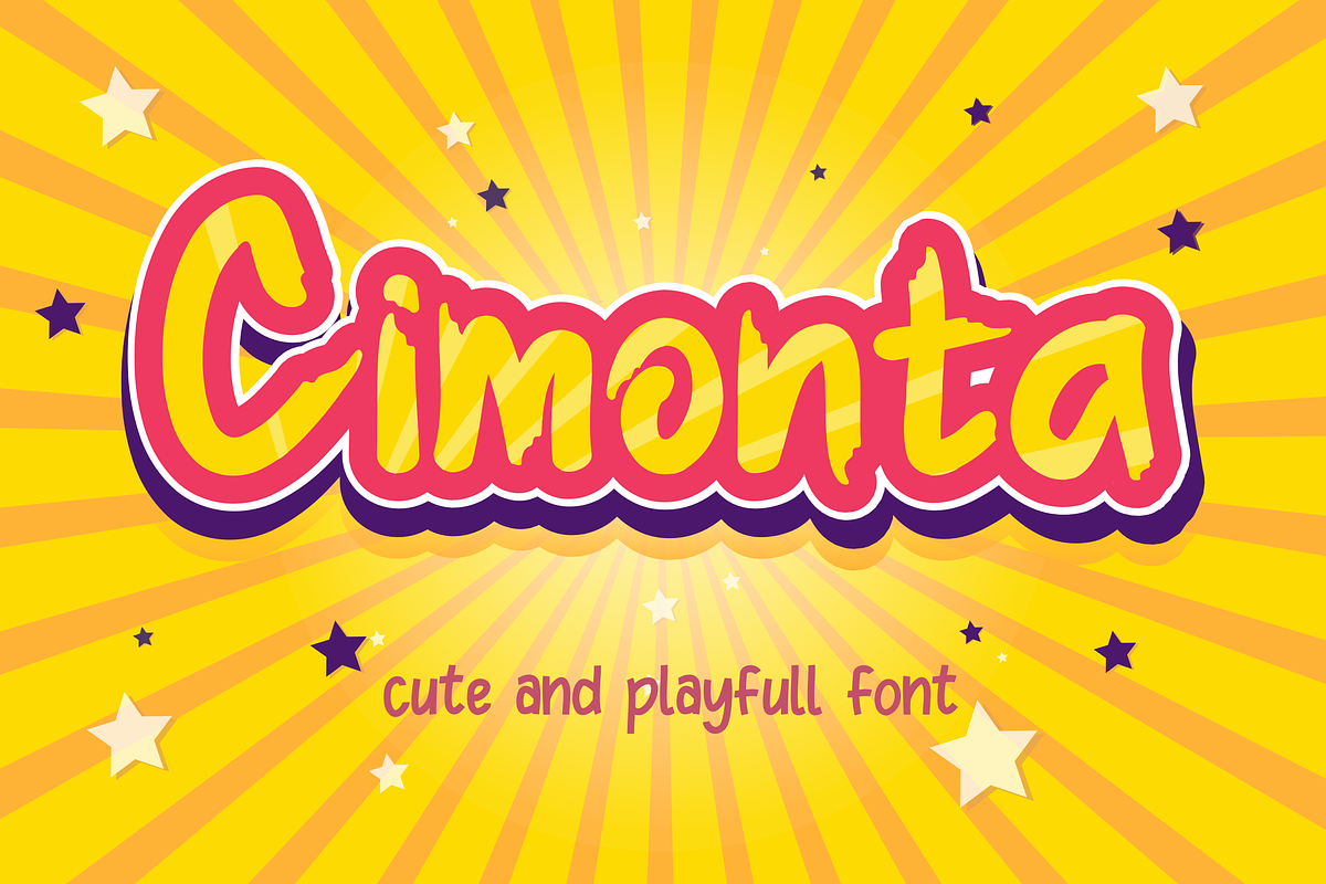 Cimonta || fun display, a Font by Pandanwangi (Photo 1 of 11)
