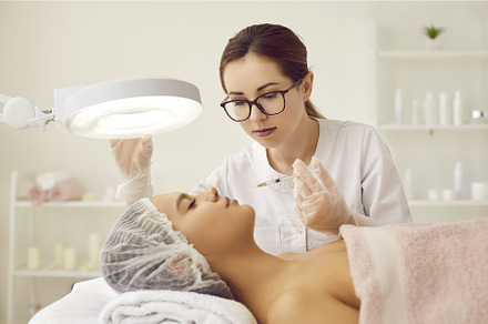 Beautician makes injection to smooth, a Health & Medical Photo by StudioRomantic