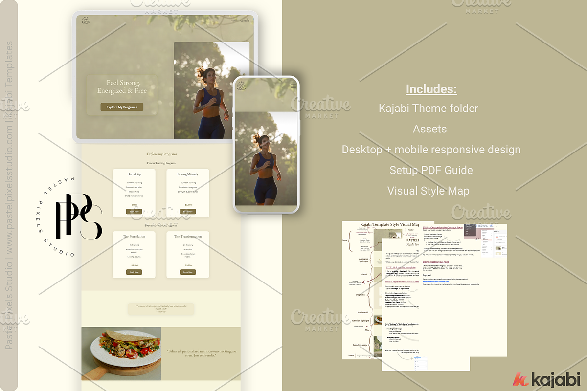 Fitness Coach Landing Page Template, a Landing Page Template by Pastel Pixels Studio (Photo 5 of 5)