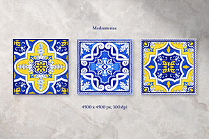 Portuguese Azulejos. Bandanas Set 1