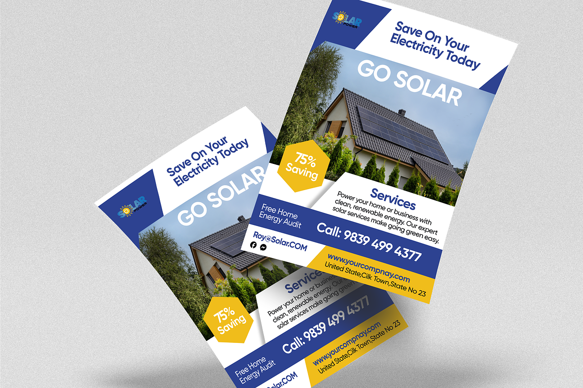 Creative Go Solar Flyer Design, a Flyer Template by Soulfuldesignstudio (Photo 3 of 4)