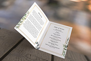 Greenery Funeral Program Template, a Brochure Template by SmmrDesign (Thumbnail 2 of 4)