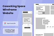 Coworking Space Wireframe Website, a Wireframe Template by INSPR STD (Thumbnail 1 of 6)