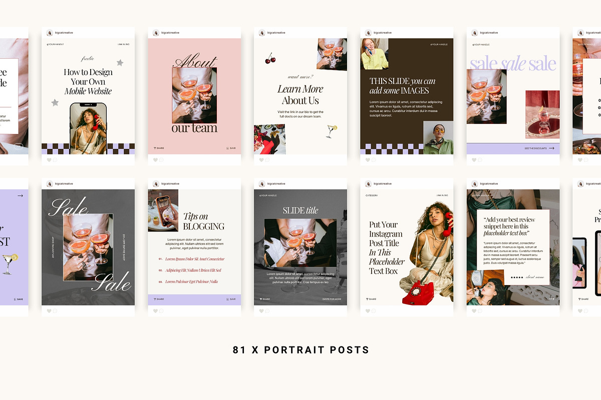 Josie Social Media Templates, a Social Media Template by Big Cat Creative (Photo 4 of 6)