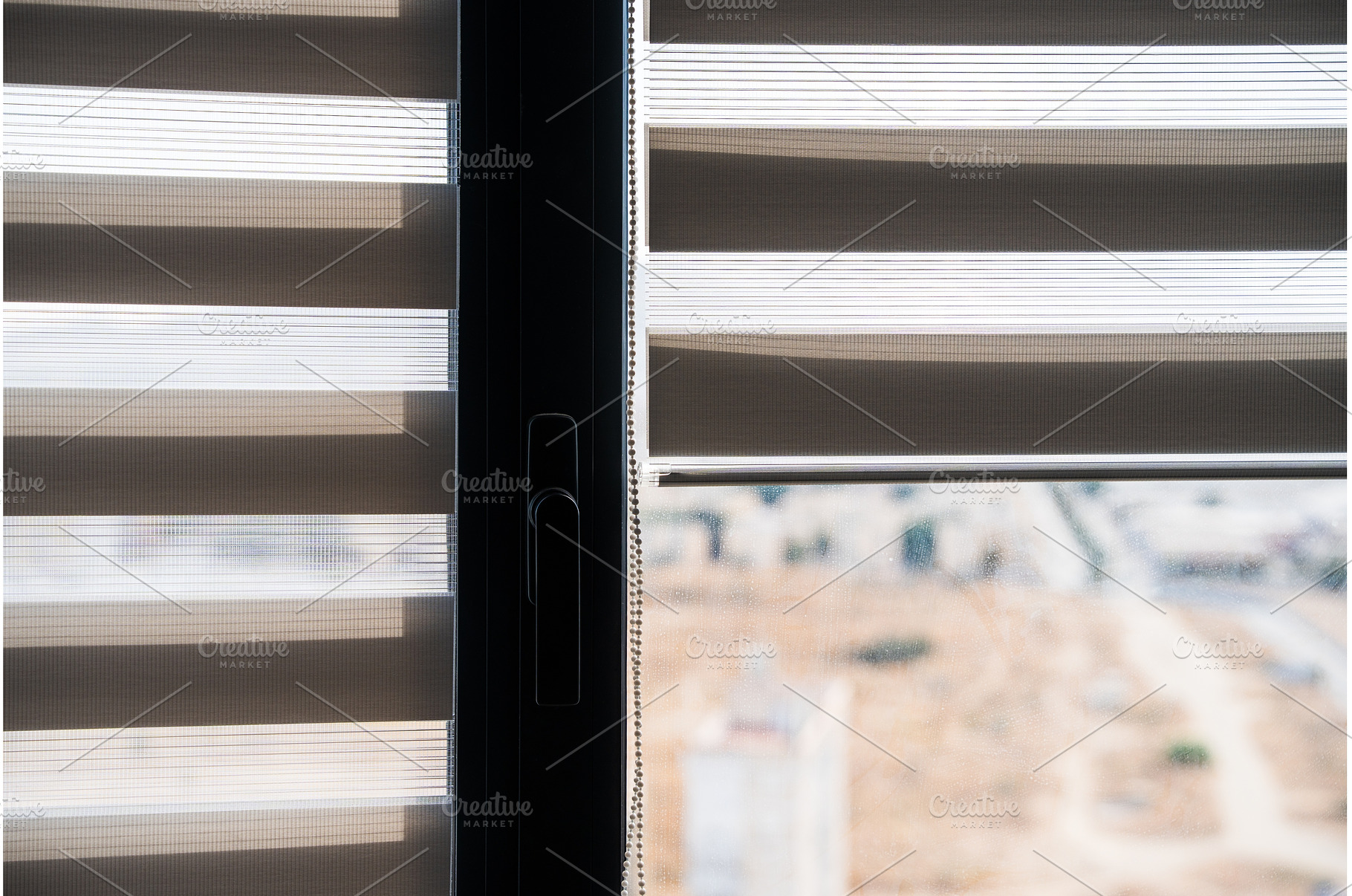 Modern zebra roller blinds on, an Architecture Photo by volodymyrshtun13795