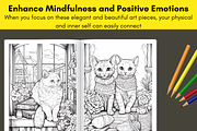 Cute Cat Coloring Pages for Adult, a Brochure Template by LA Design (Thumbnail 5 of 10)