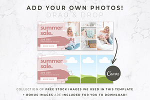 Website Banners For Canva Blush