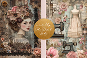 The Seamstress Atelier Decoupage Set, a Work Illustration by The Dutch Lady Designs (Thumbnail 5 of 6)