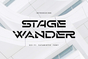 Stage Wander - Futuristic, a Font by Arterfak Project