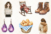 Watercolor Velvet Autumn Clipart, an Illustration by Libby Wishes (Thumbnail 5 of 9)