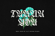Moxy Rush Blackletter Typeface, a Blackletter Font by alit design (Thumbnail 20 of 20)