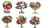Whimsical Valentines Day Heart Tree, an Illustration by CreationArt (Thumbnail 7 of 7)