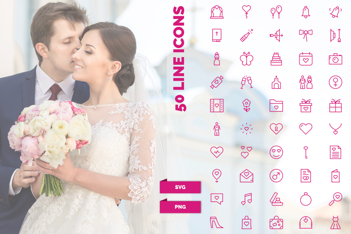 Premium Wedding Icon Set – 3 styles, an Icon by IconUncle (Photo 4 of 4)