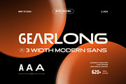 Gearlong – 3 Width Modern Sans Font, a Sans Serif Font by Drizy (Thumbnail 1 of 10)