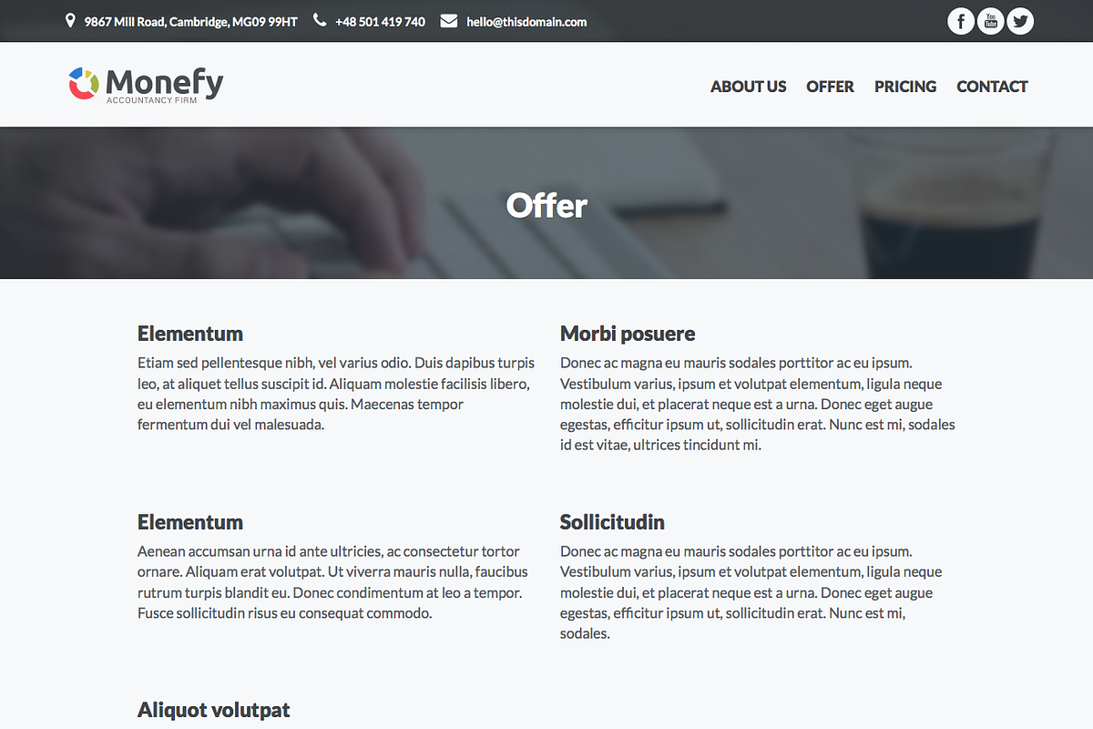 Monefy - best for small business, a WordPress Template by bozekmichal (Photo 5 of 5)