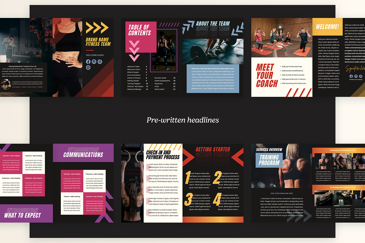 Vibrant Fitness Welcome Packet, a Marketing Template by Creatif Foundry (Photo 3 of 7)