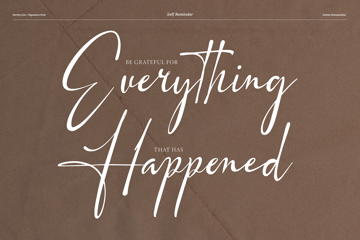 Harfey Lim Classic Signature Script, a Script Font by Denustudios (Photo 5 of 13)