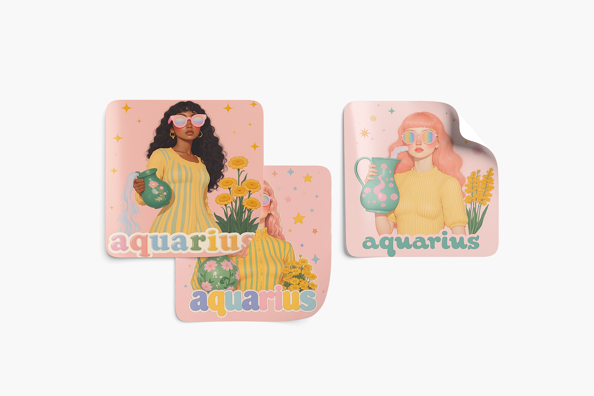 Aquarius Soulvisions Sticker Set, an Object Graphic by Jakayla Digital Co (Photo 7 of 7)