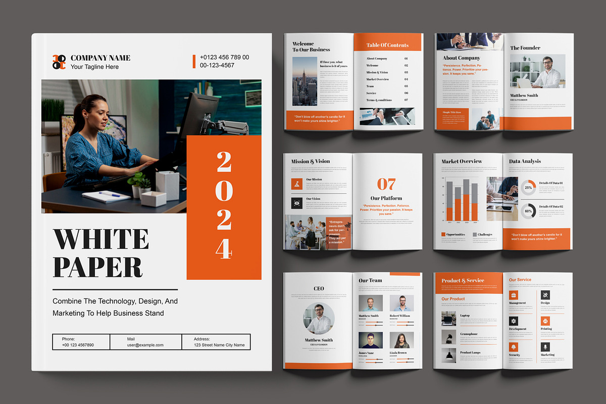White Paper Template, a Brochure Template by ContestDesign (Photo 1 of 4)