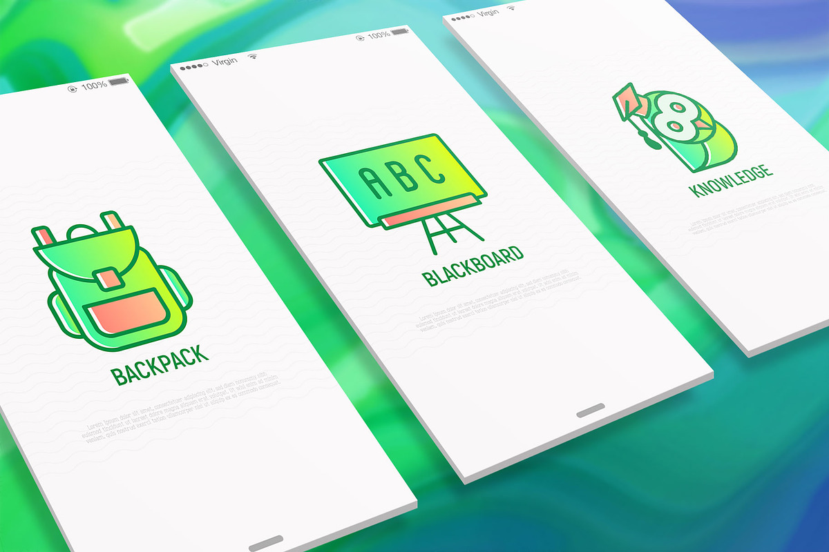 Back To School | 16 Thin Line Icons, an Outline Icon by Alex Blogoodf (Photo 2 of 7)