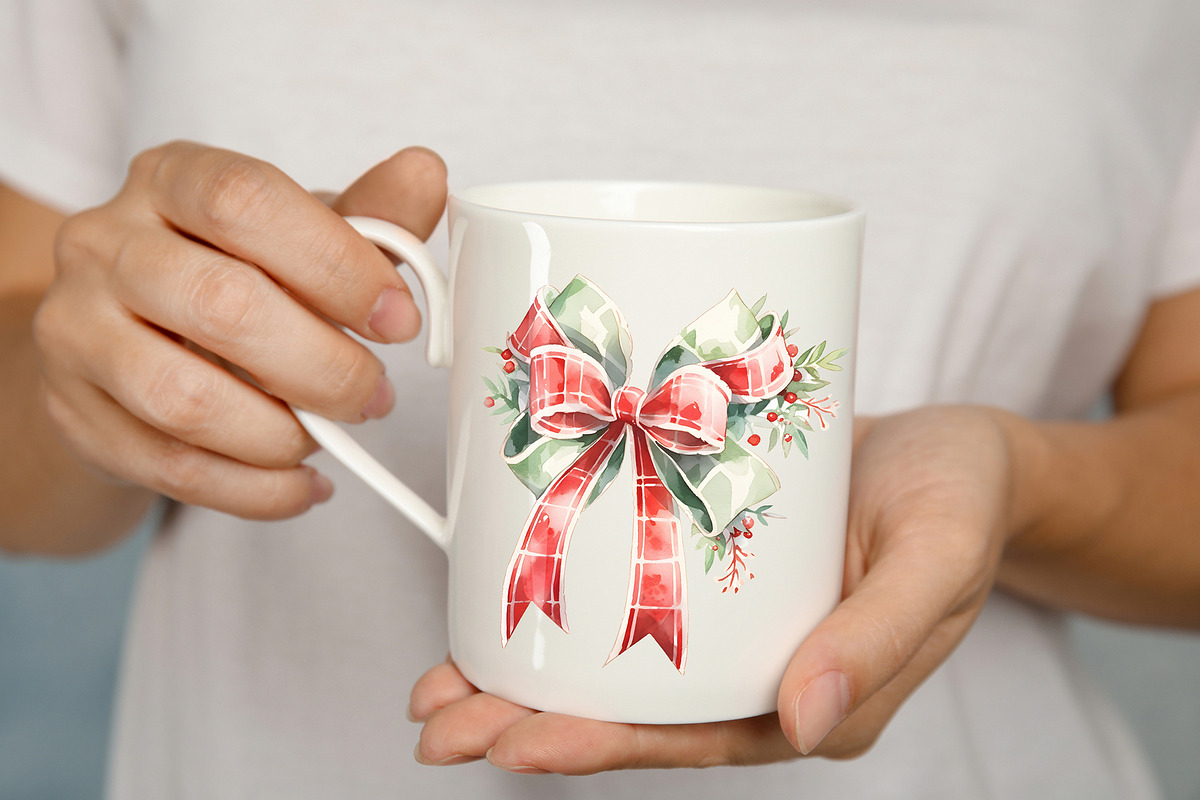 Christmas Decorative Bows Clipart, a Decorative Illustration by Vasmila (Photo 4 of 6)