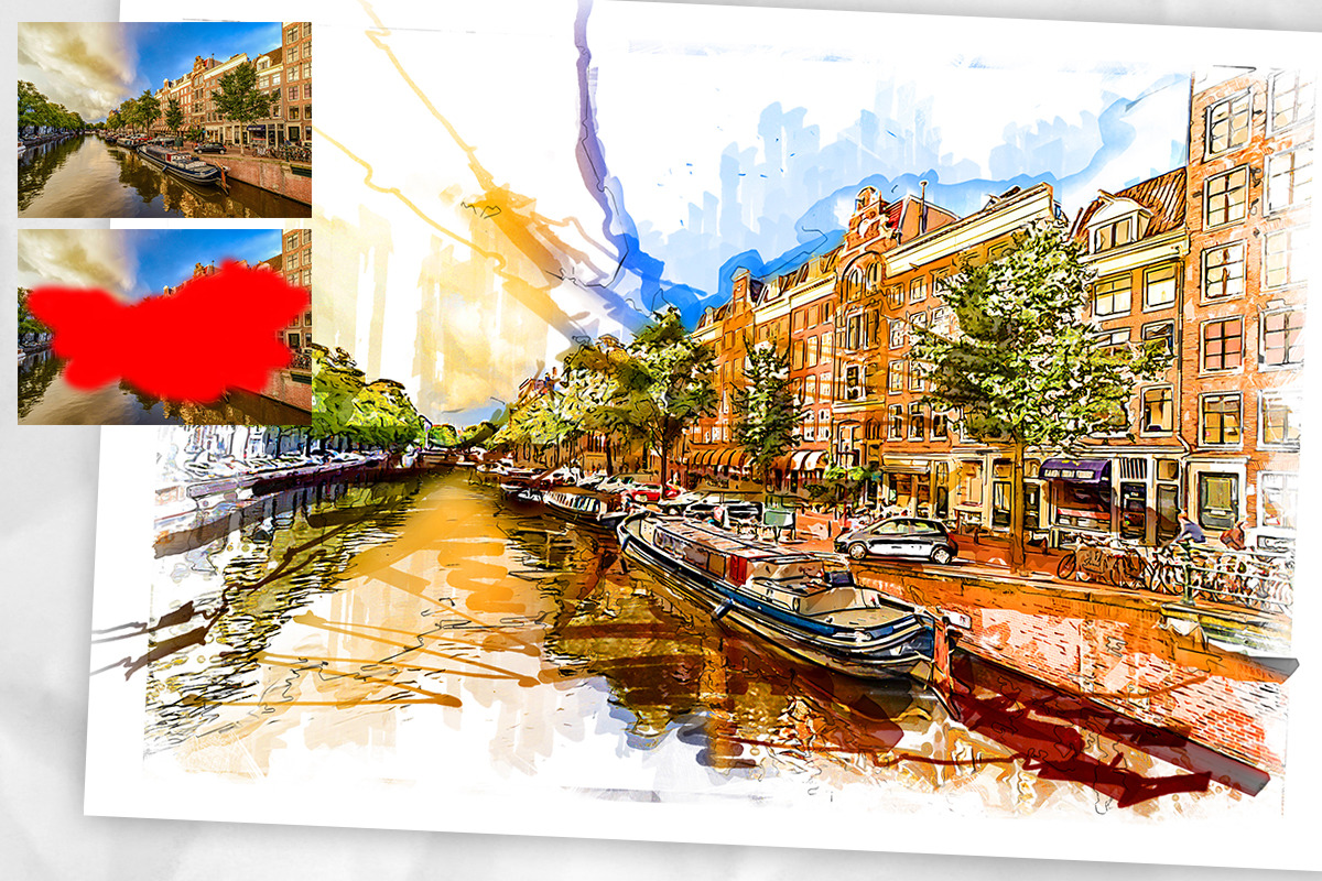 Marker Sketch Photoshop Action, an Action Add-On by GorynArt (Photo 7 of 20)