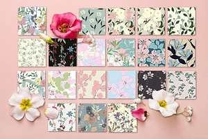 20JPG/EPS Tropical floral pattern