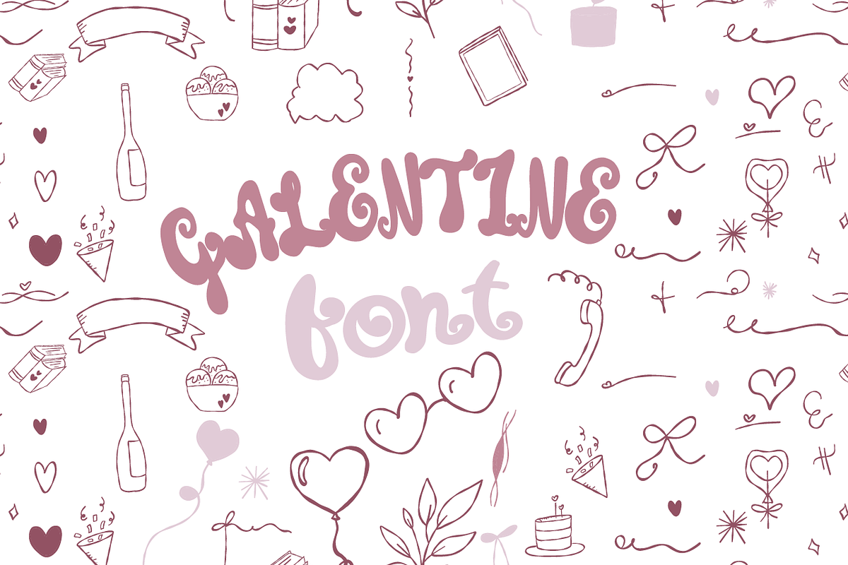 Galentine’s Valentine Bundle, a Handwritten Font by Little Creative Scribbles (Photo 1 of 8)