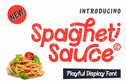 Spagheti Sauce - A Modern Playful, a Handwritten Font by Marvadesign (Thumbnail 1 of 6)